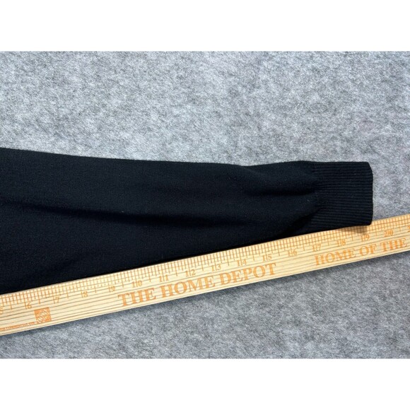 Croft & Barrow Men's Black Knitted Long Sleeve 1/4 Zip Pullover Sweater Sz XL - Picture 8 of 10